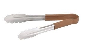 9'' Colour Coded Tong Brown - 7554