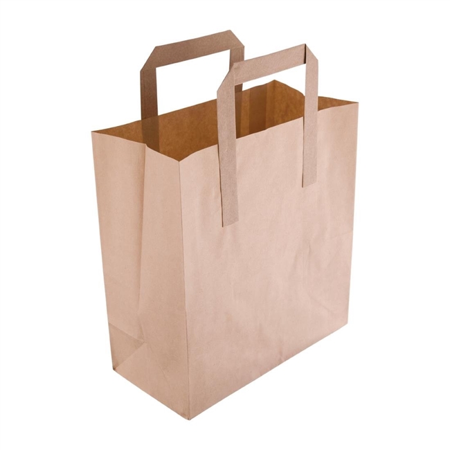 Kraft Brown Paper Carrier Bags Small (Pack of 250) - TB007